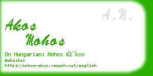 akos mohos business card